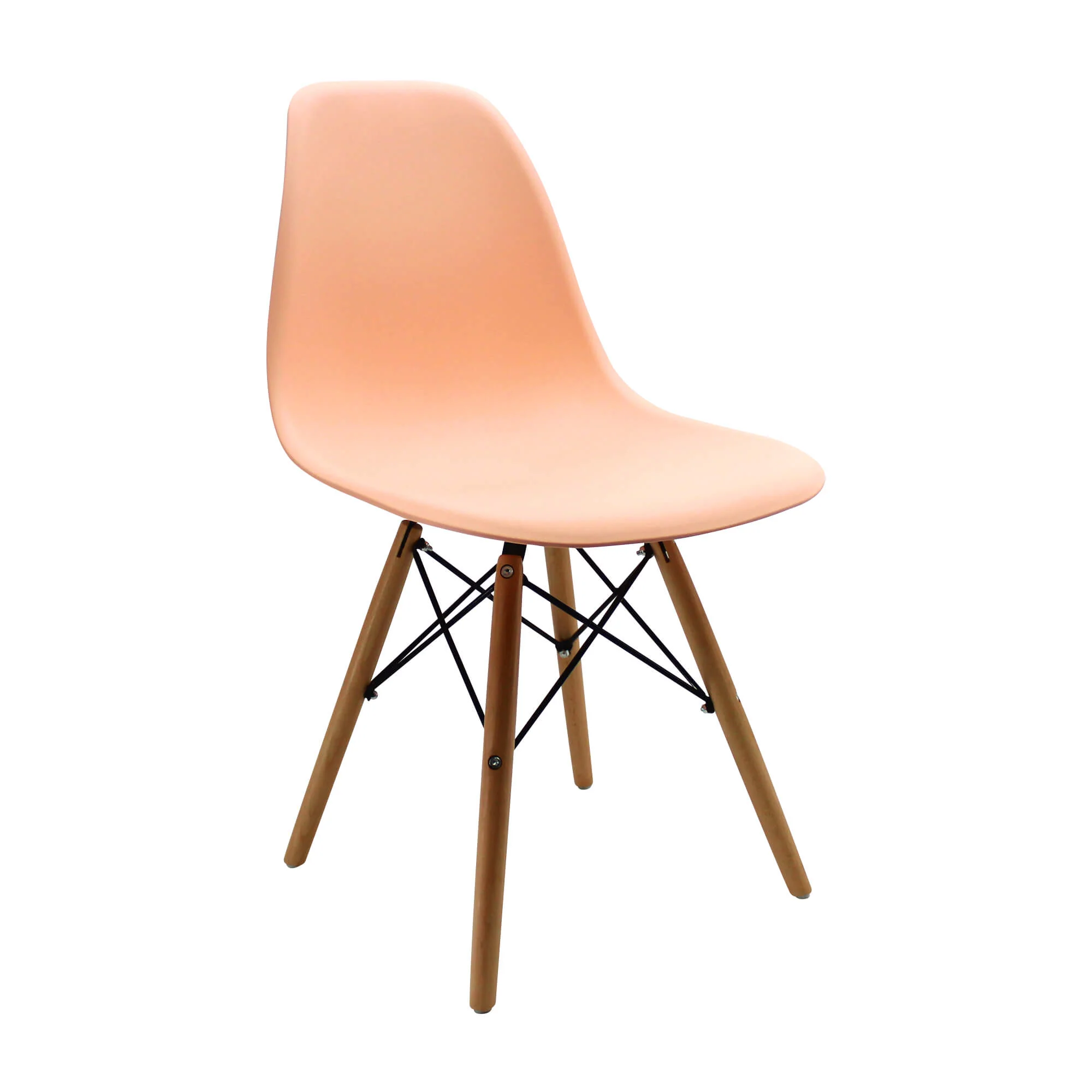 Silla de comedor Eames color salmón - Image 4