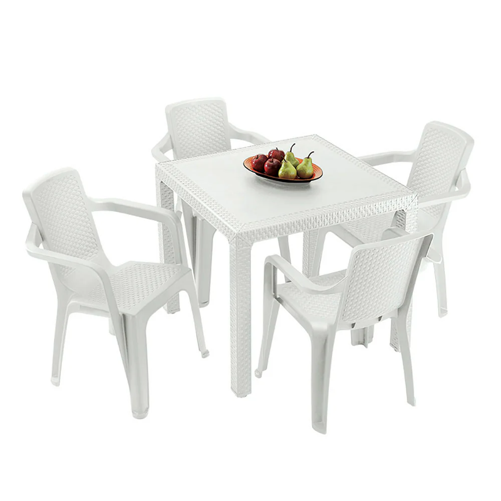 Silla eterna con brazos blanco arena marca Rimax - Image 2