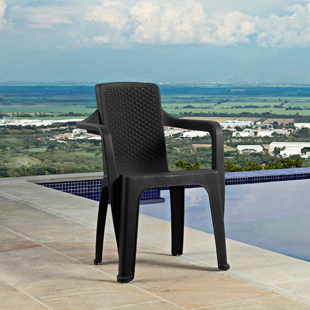Silla eterna con brazos negra marca Rimax - Image 2