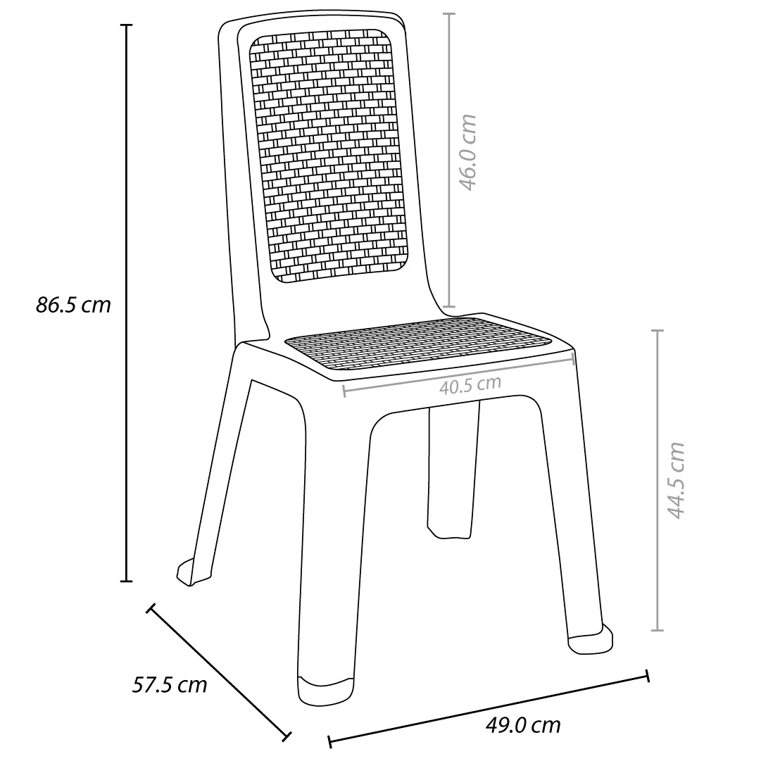 Silla eterna sin brazos negra marca Rimax - Image 4