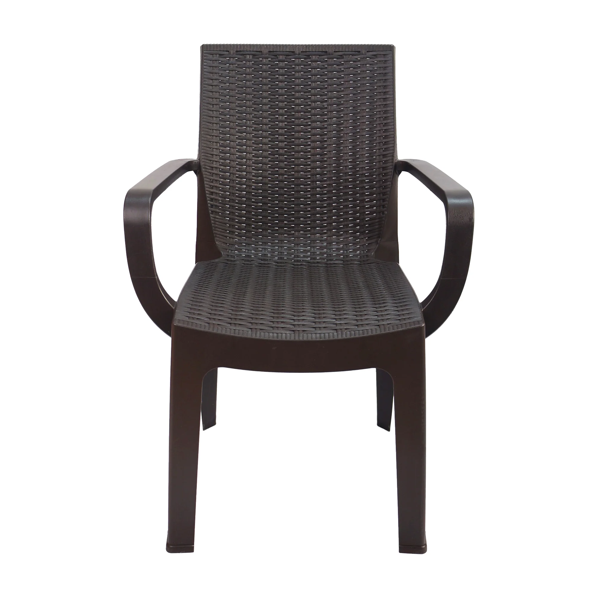 Silla exterior ratan corsa con brazos café  marca Boxbit - Image 2