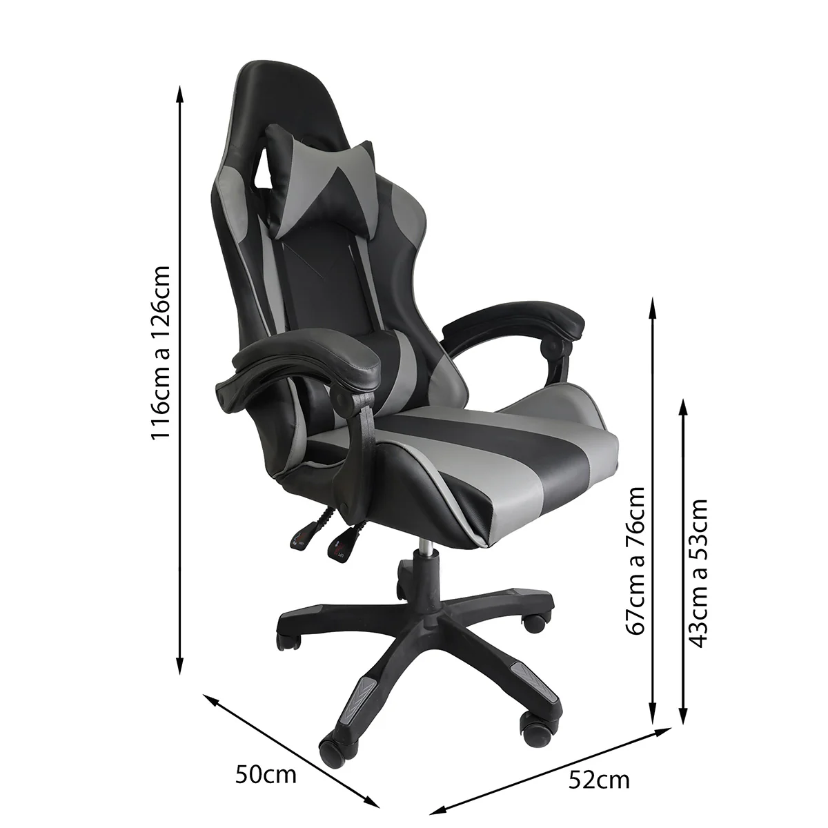 Silla Gamer hawker color gris - Image 5