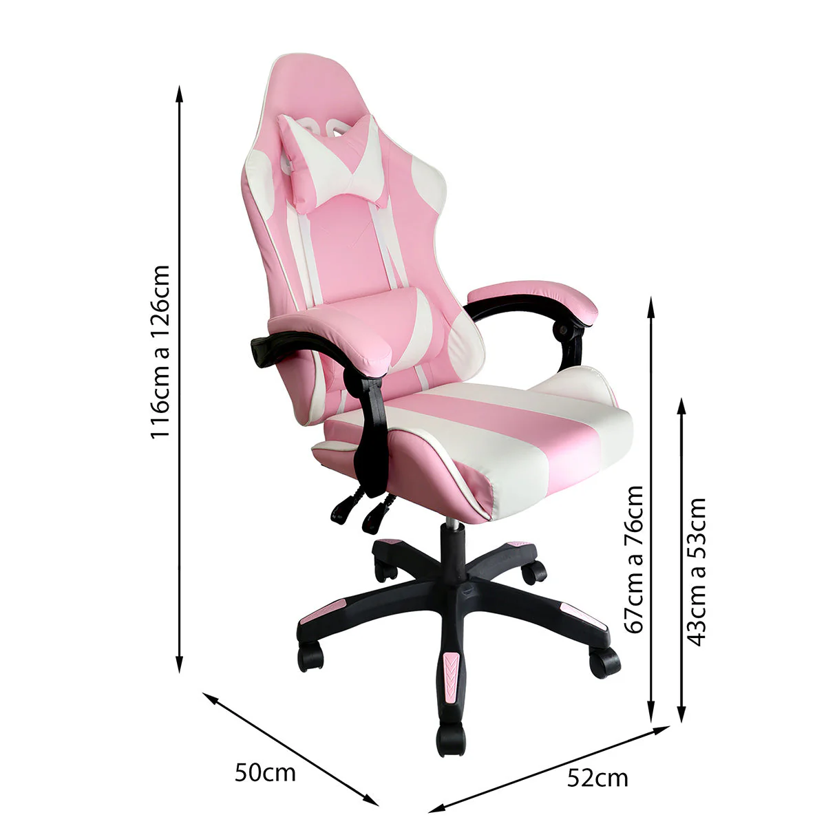 Silla Gamer hawker color rosado - Image 5