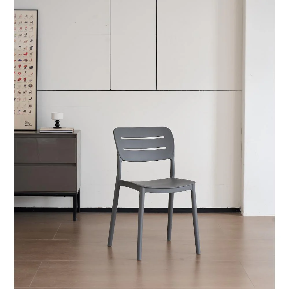 Silla Harriman, Gris Oscuro, Con medio espaldar y diseño minimalista - Image 2