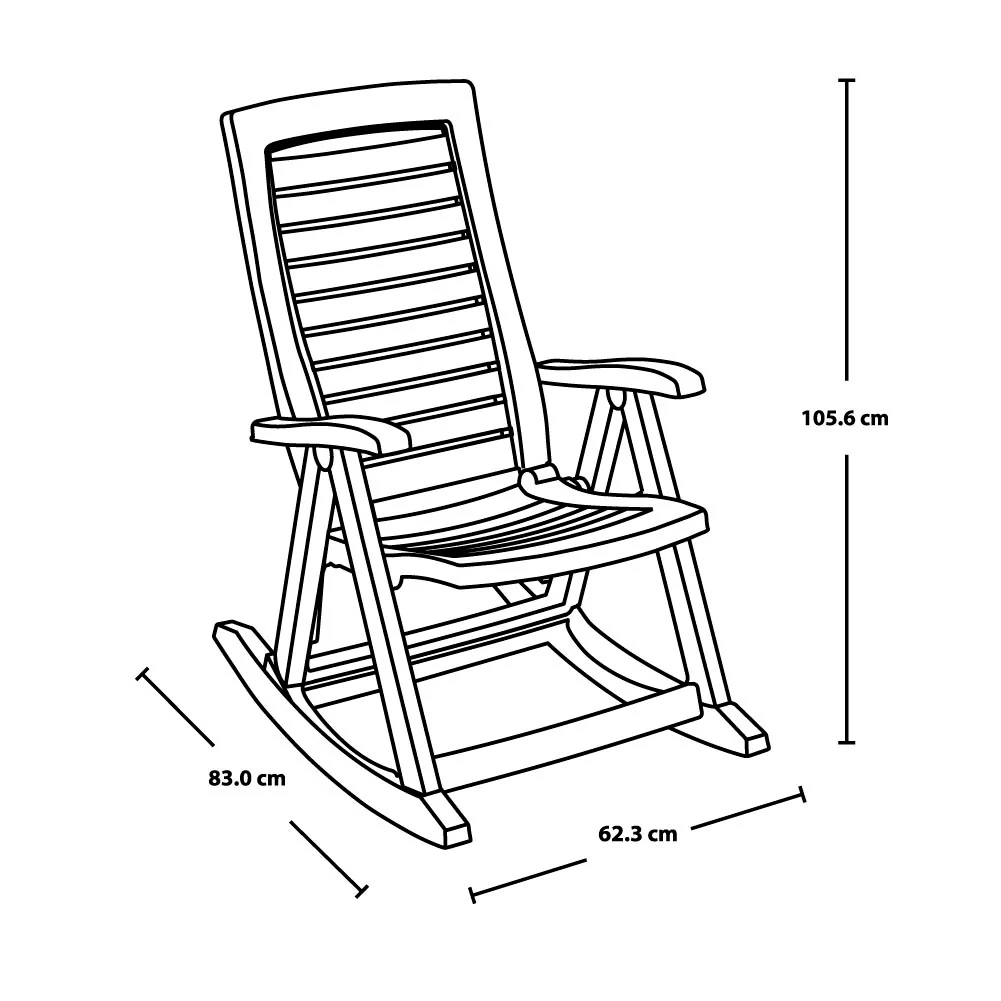 Silla mecedora blanca marca Rimax - Image 3