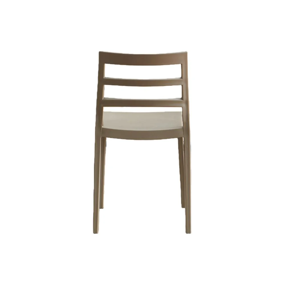 Silla New York, Taupe, Con espaldar en líneas y diseño minimalista - Image 11