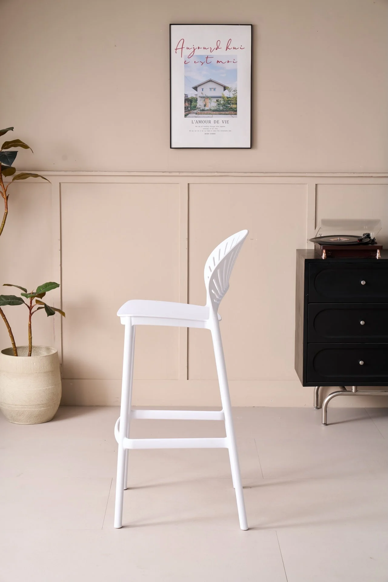 Silla para Bar Paraiso, Color Blanco, Diseño moderno - Image 3
