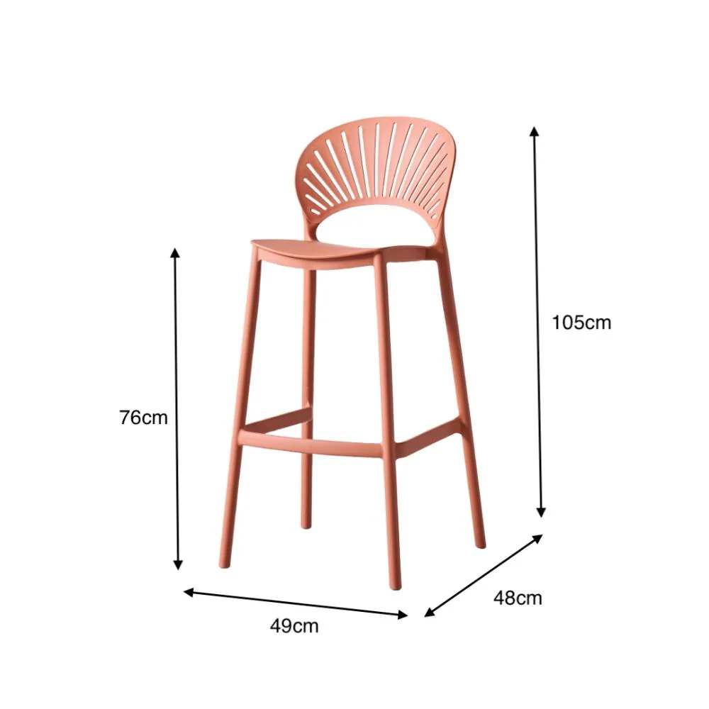 Silla para Bar Paraiso, Color Terracota, Diseño moderno - Image 13