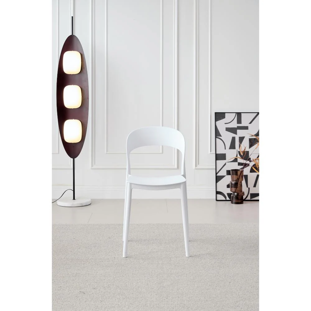 Silla Patrick, Color Blanco, Con espaldar y diseño Moderno - Image 3