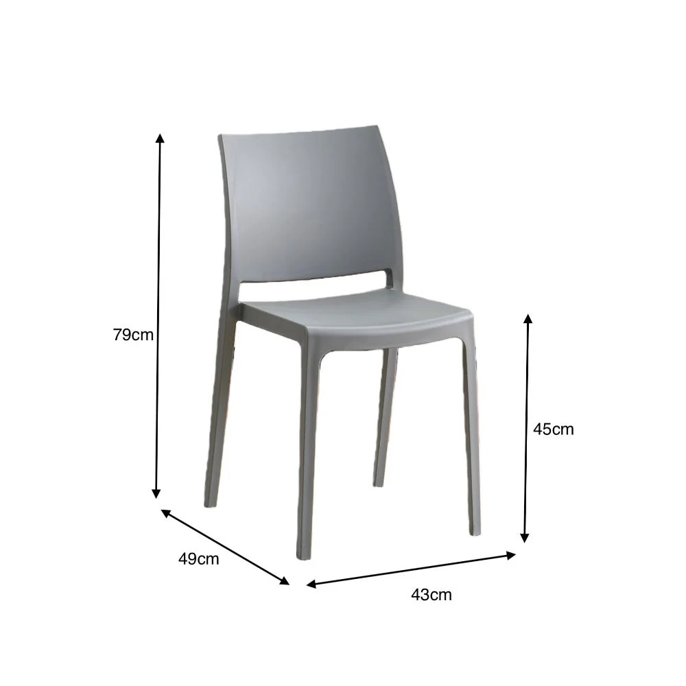 Silla Soho, Gris Oscuro, Con espaldar cerrado y diseño minimalista - Image 12