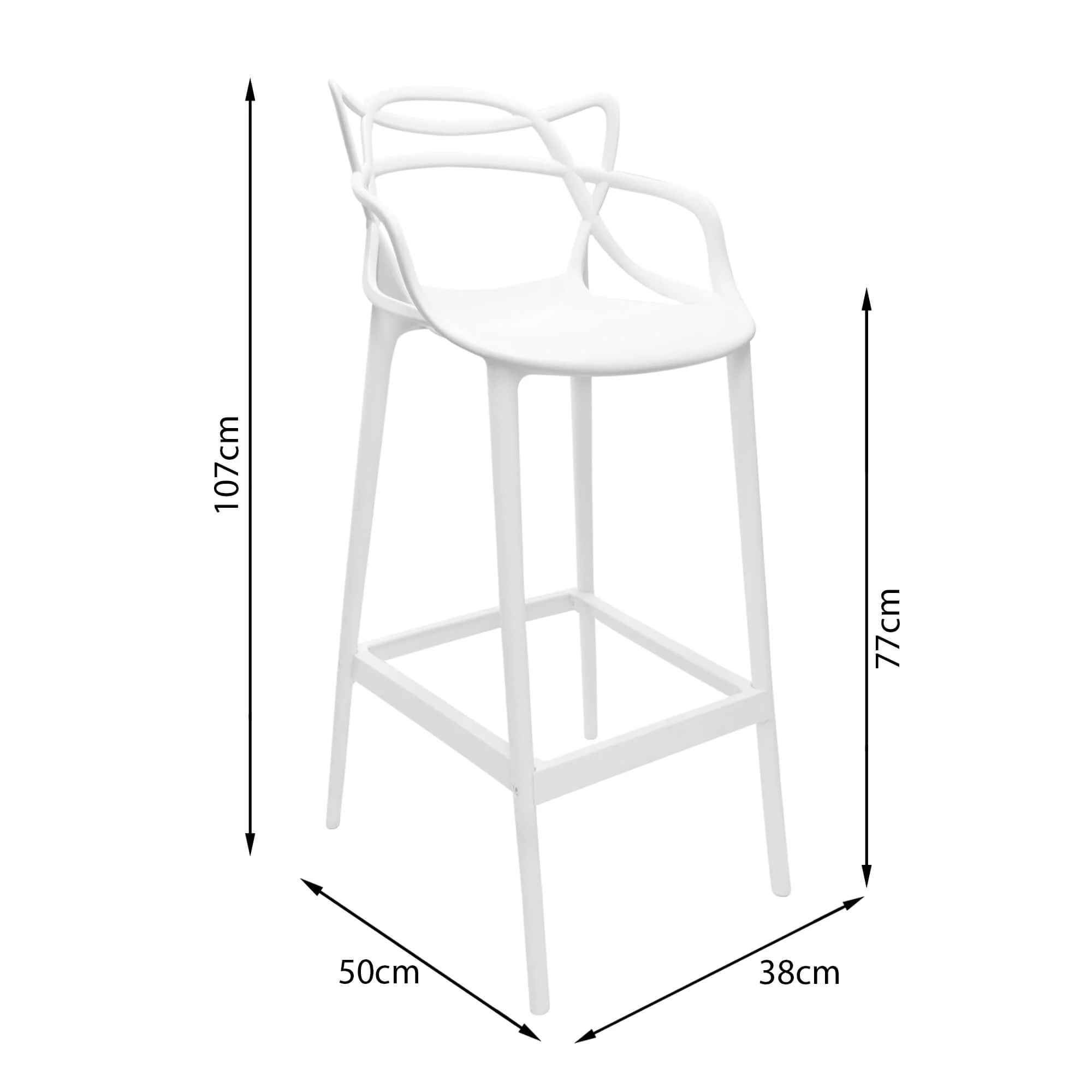 Silla de barra solna color blanco - Image 5