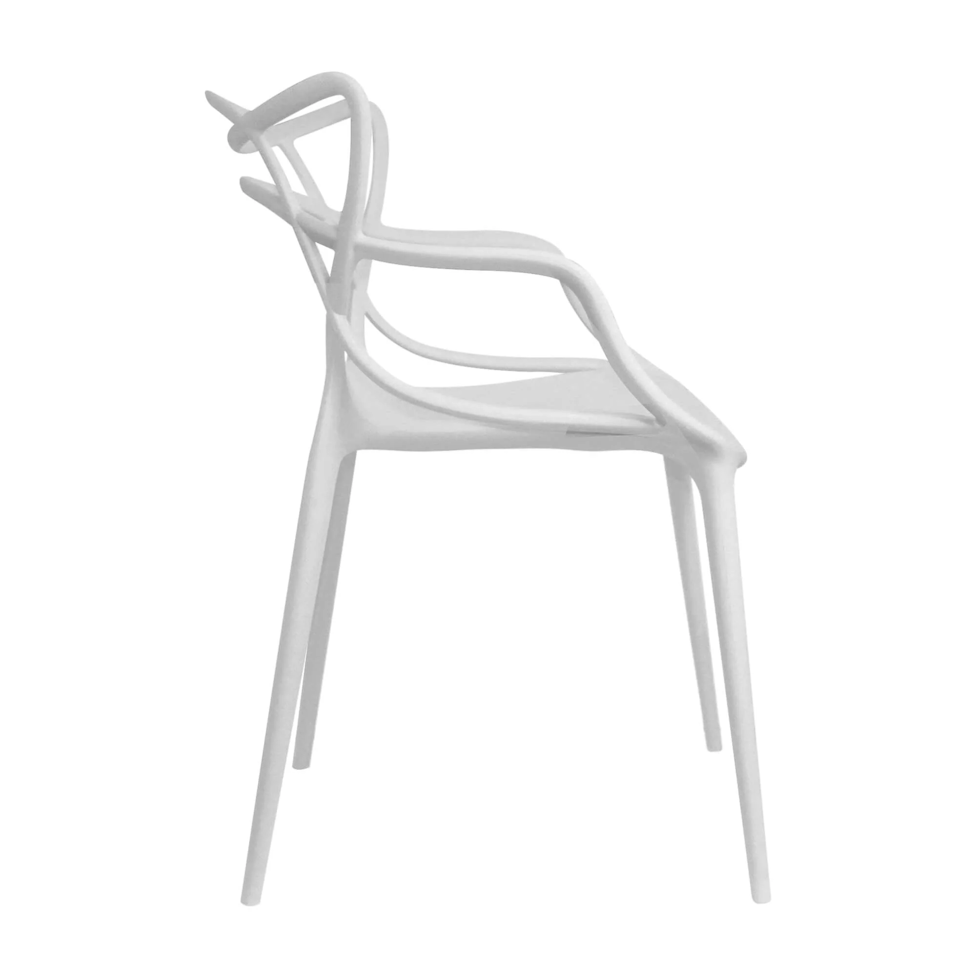Silla de exterior master jardín color blanco - Image 3