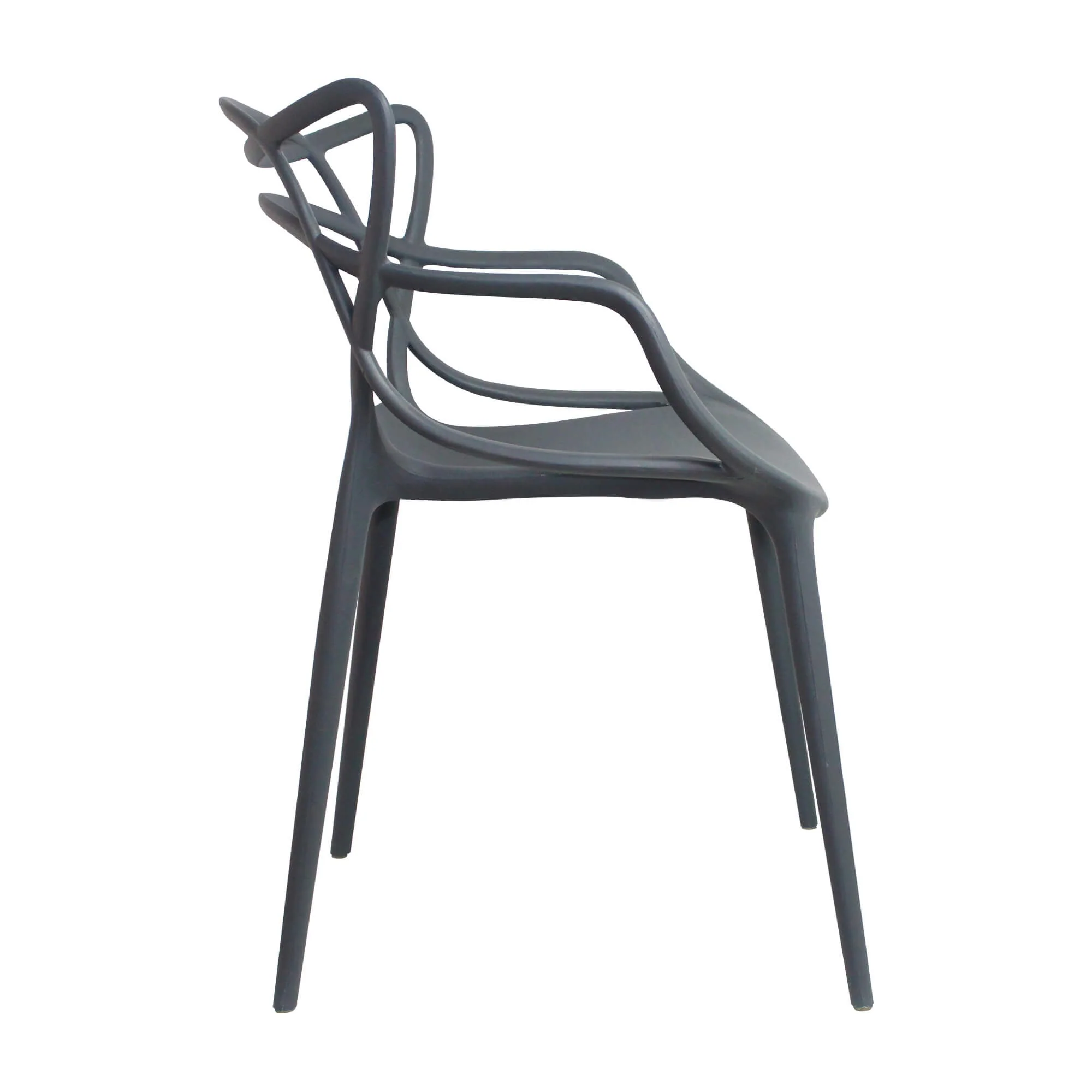 Silla de exterior tipo master jardín color gris - Image 3