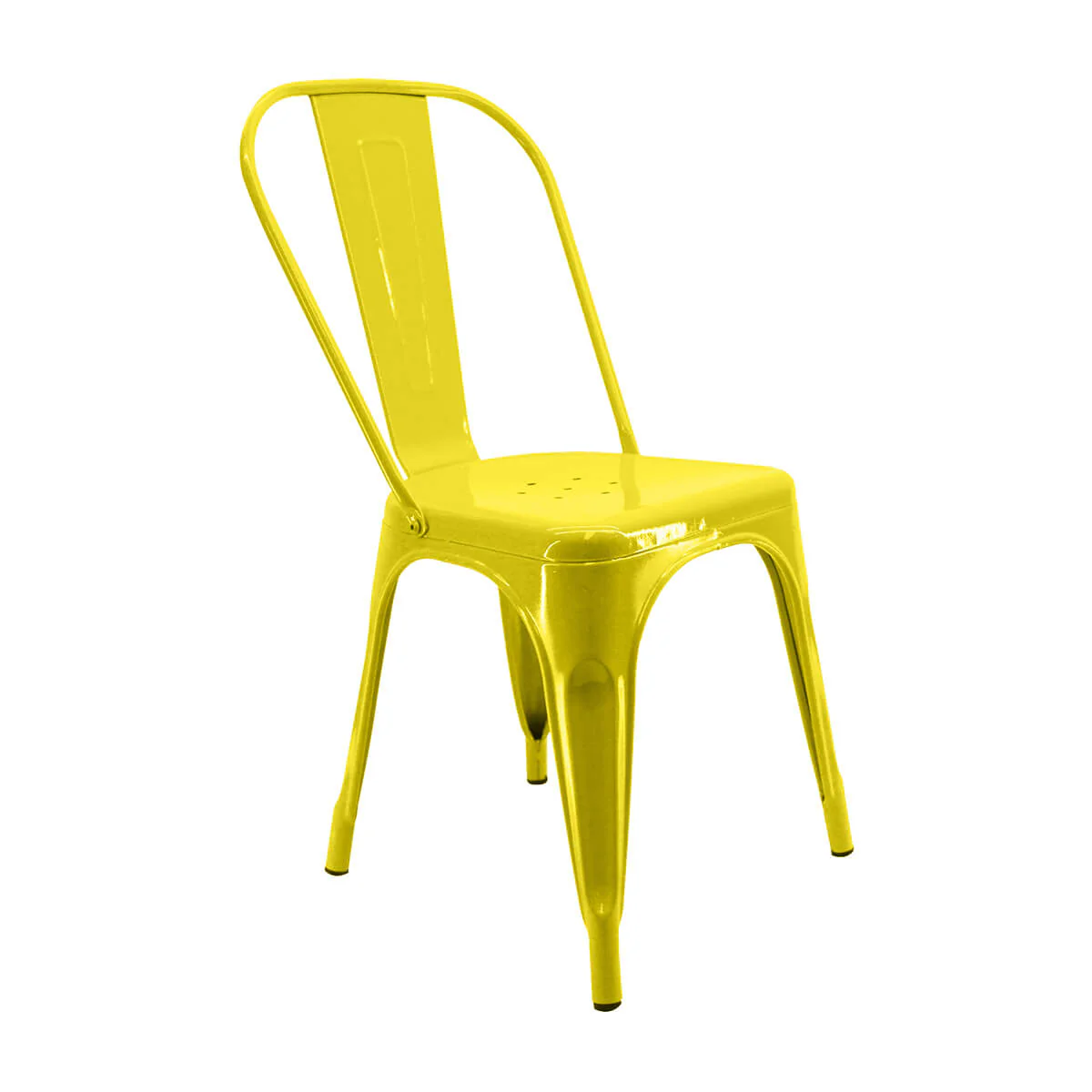 Silla de comedor titan tipo tolix color amarillo