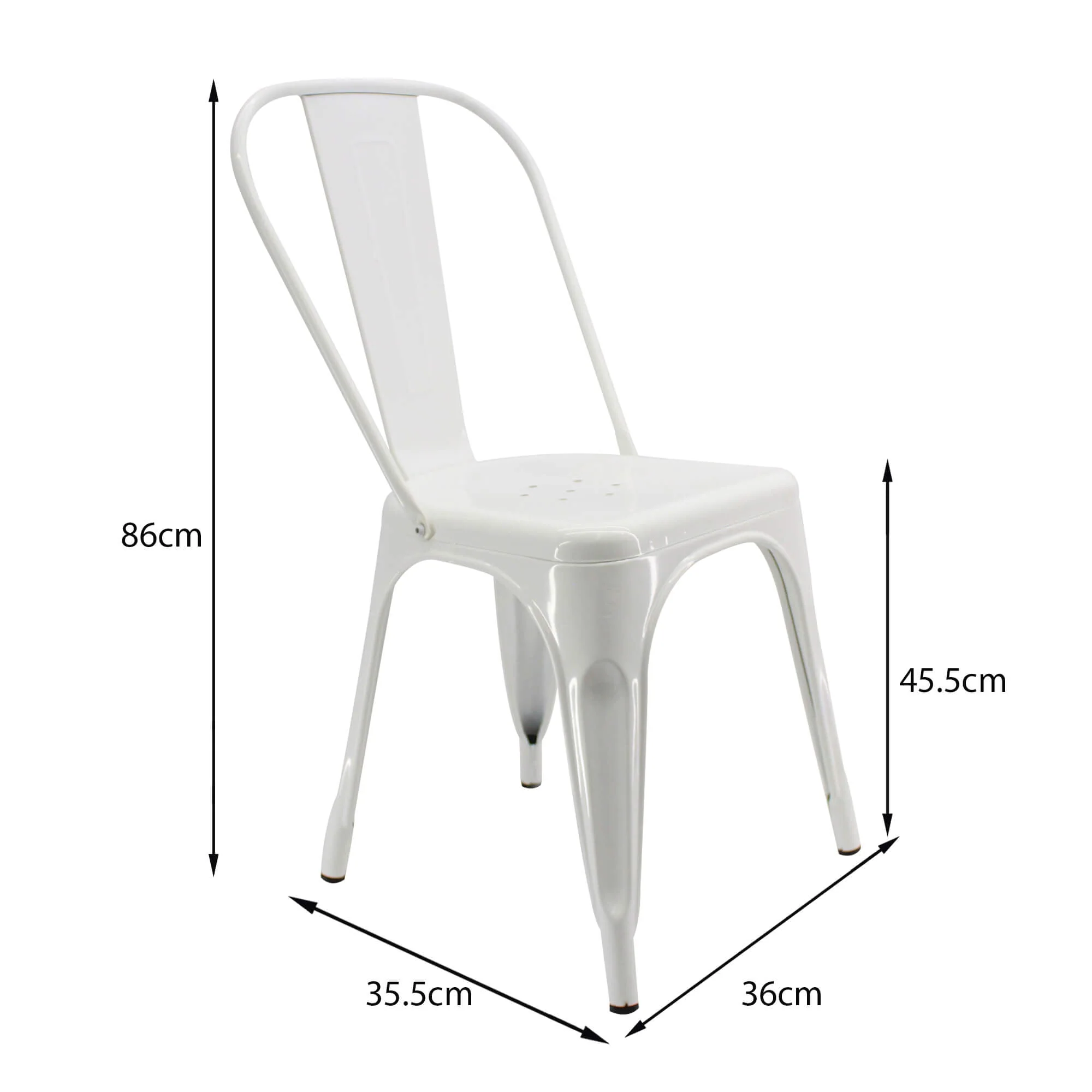 silla de comedor tolix color blanco - Image 4
