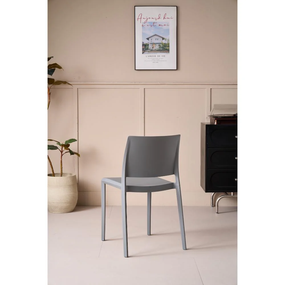 Silla Toledo, Color gris, Con espaldar liso y cuadrado, diseño moderno - Image 5