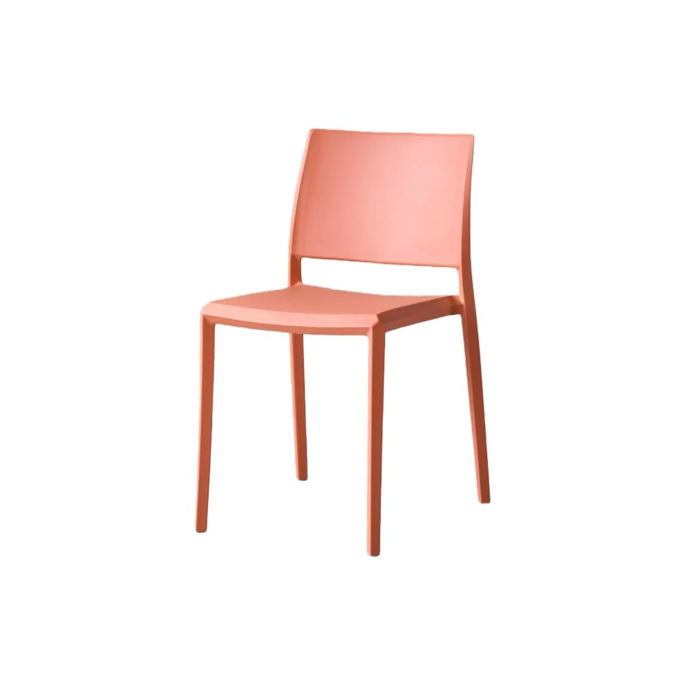 Silla Toledo, Color Terracota, Con espaldar liso y cuadrado, diseño moderno - Image 6