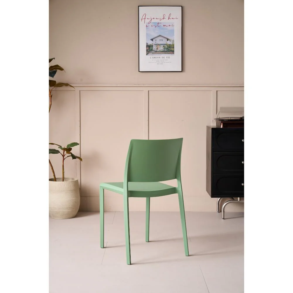 Silla Toledo, Color Verde, Con espaldar liso y cuadrado, diseño moderno - Image 4