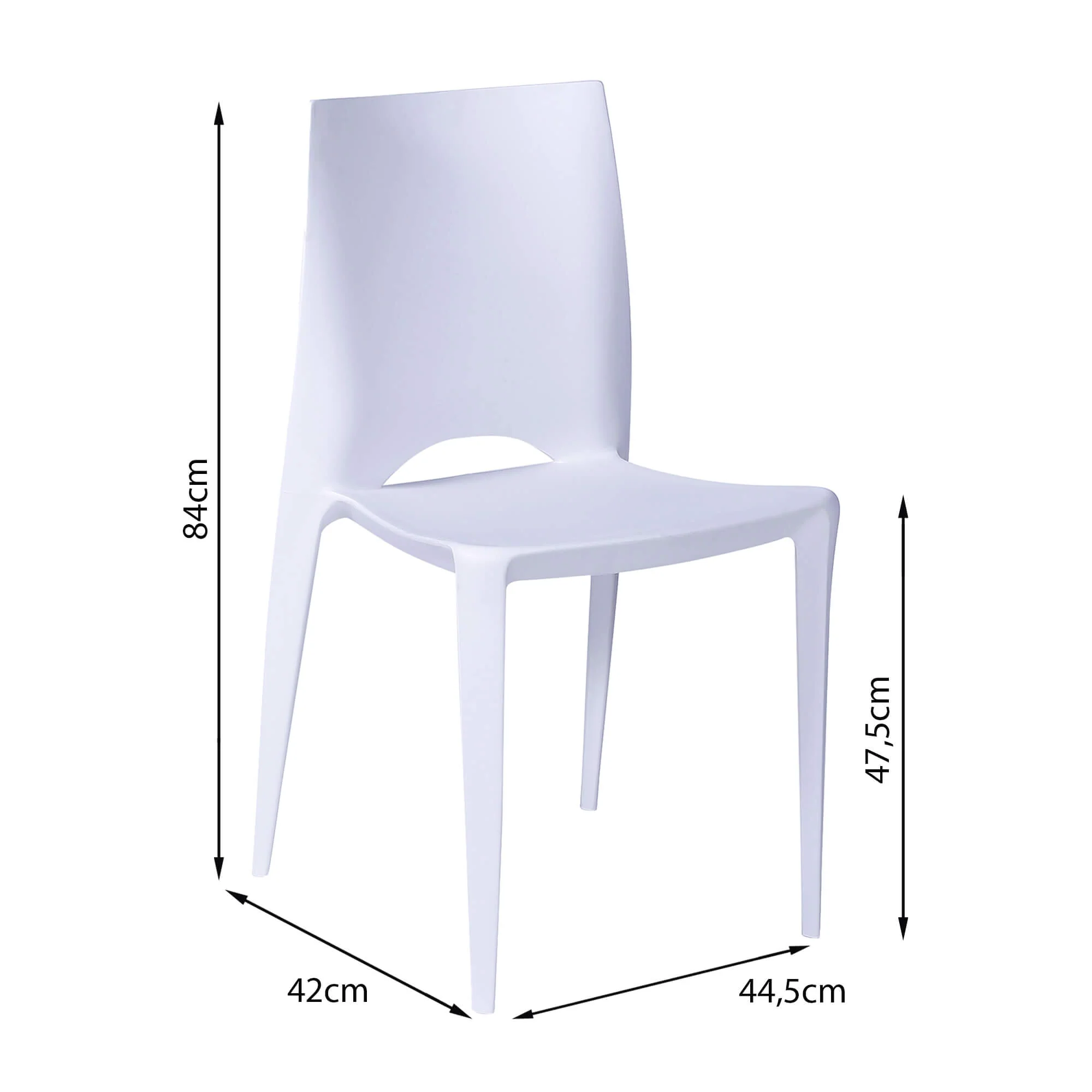 Silla de exterior zoe para sala,comedor, jardín color blanco - Image 4