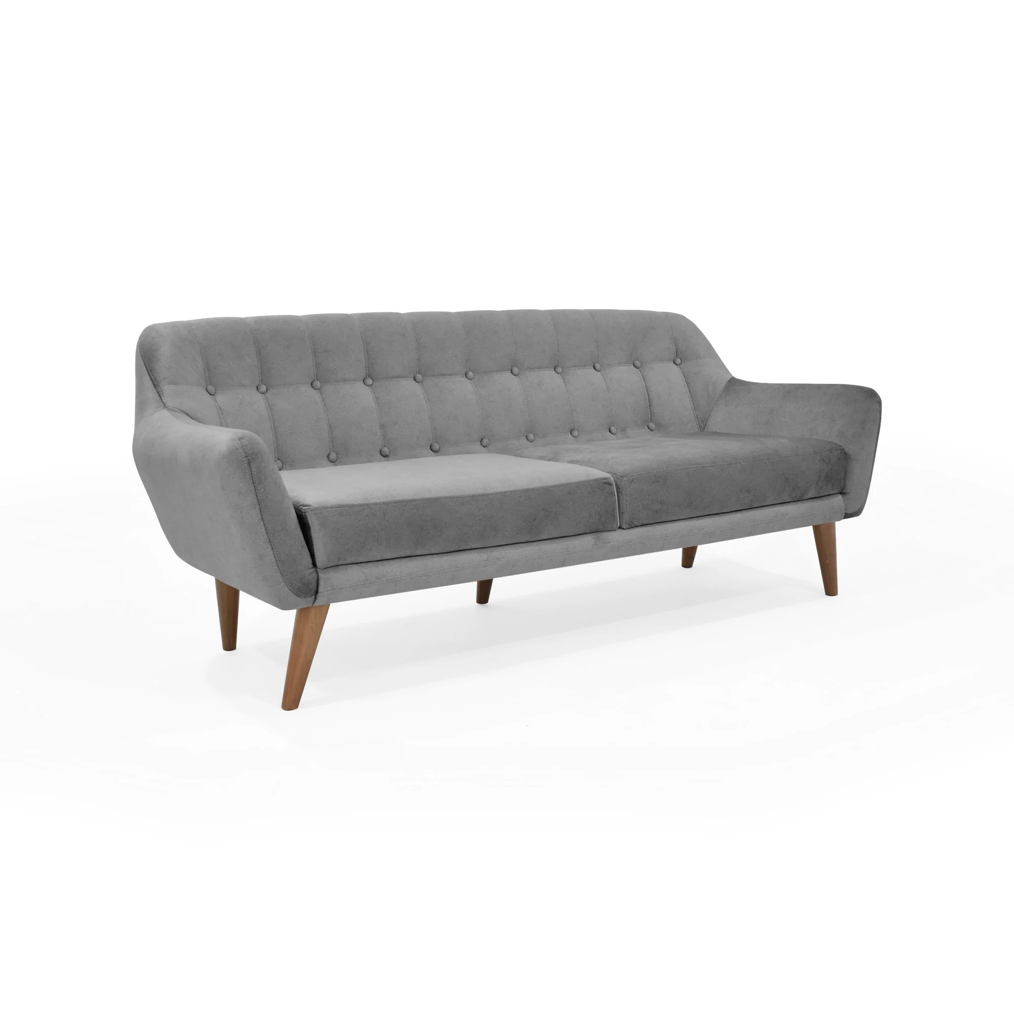 Sofa 3 Puestos Roma Tela 194x82x78 Gris - Image 3