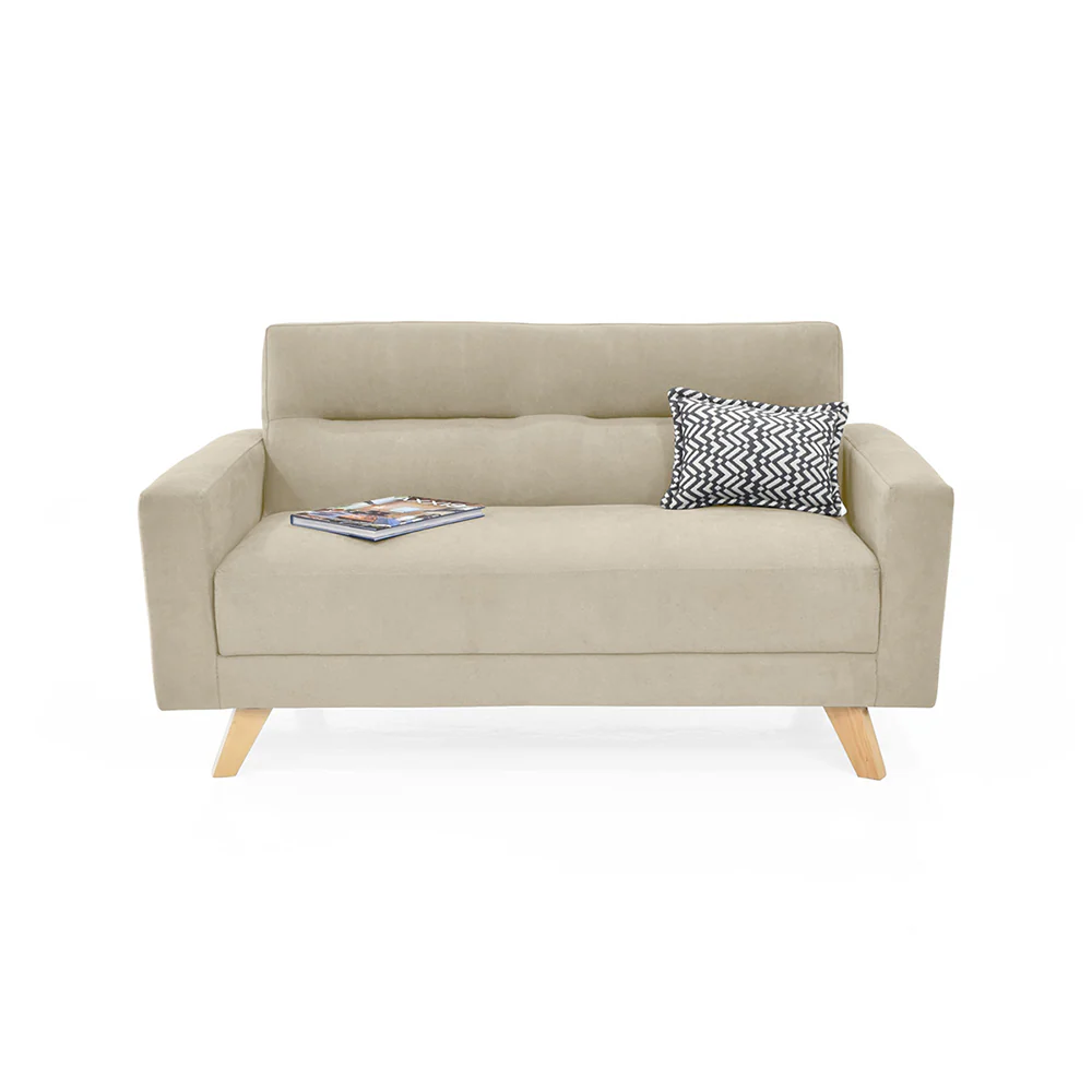Sofa Barza 2 Puestos Tela 150x82x83 Taupe