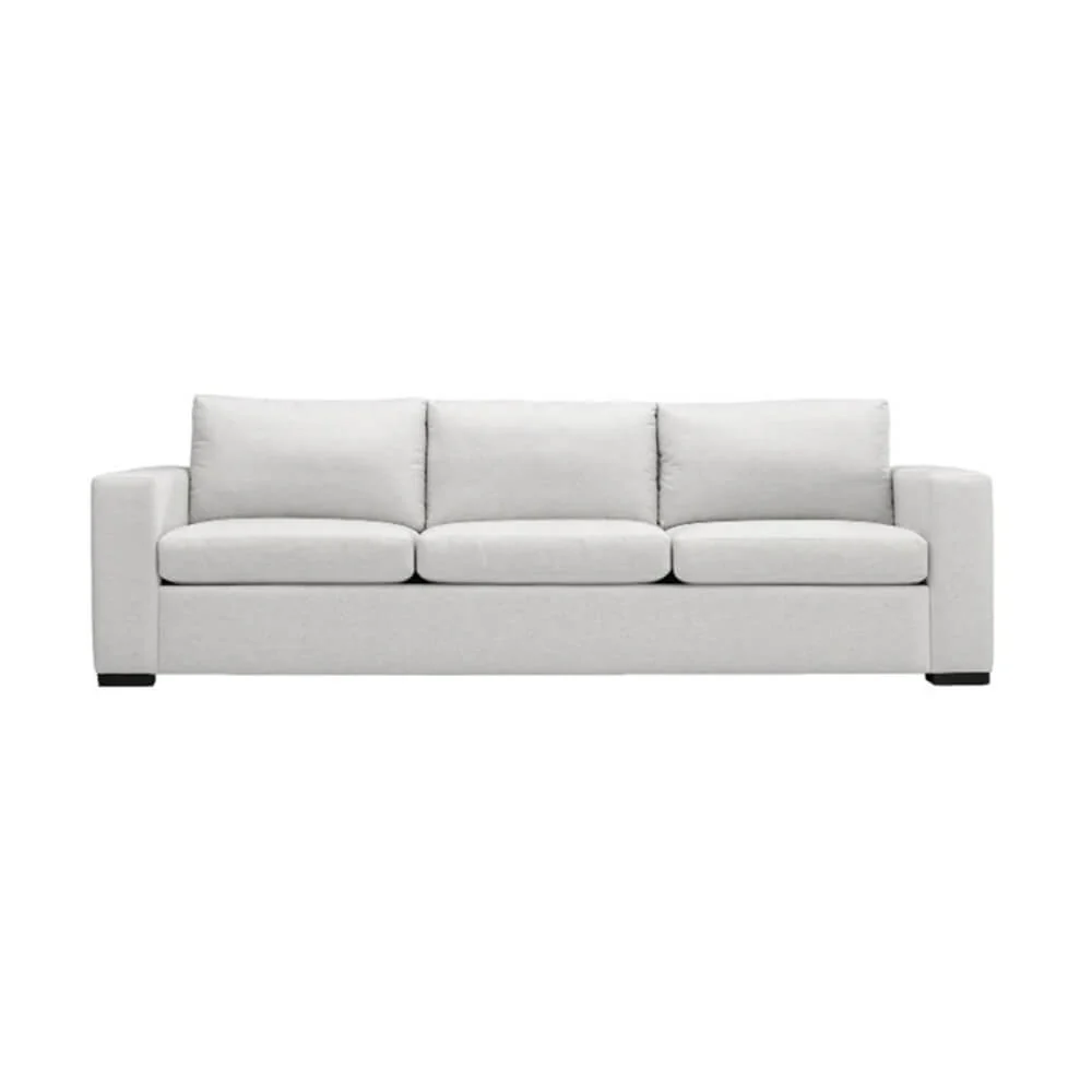 Sofá calandra 3 puestos blanco tela anti fluidos 220x95x85 cm