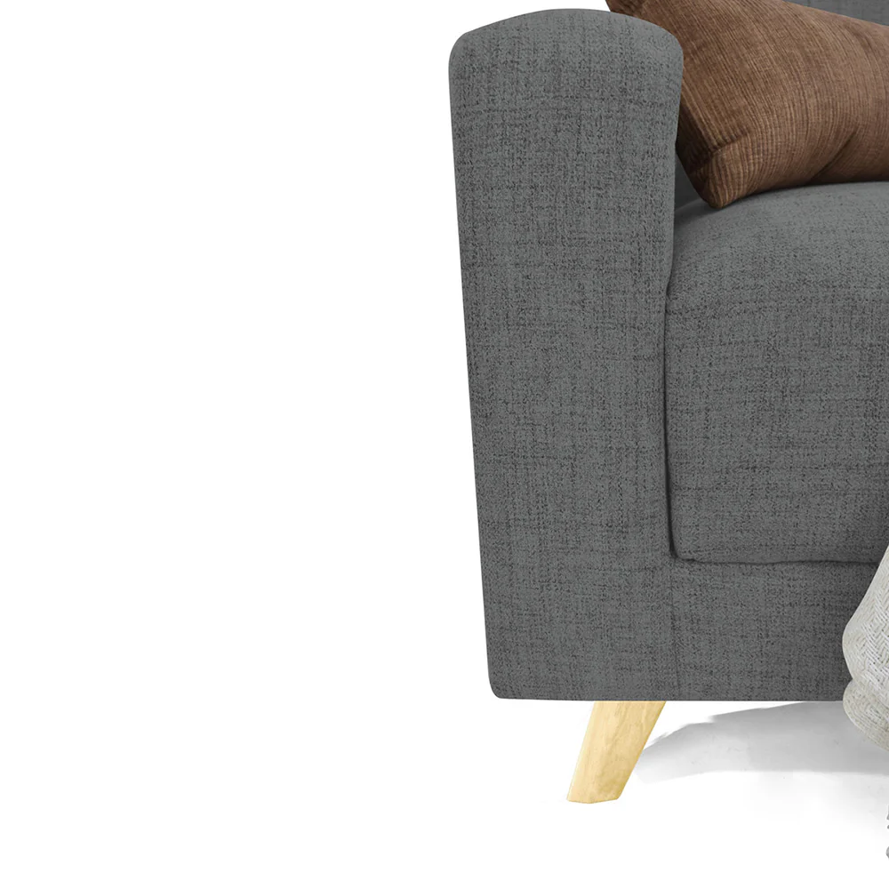 Sofá Cama Dominic Reclinable 206x90x80 Cm Gris - Image 5