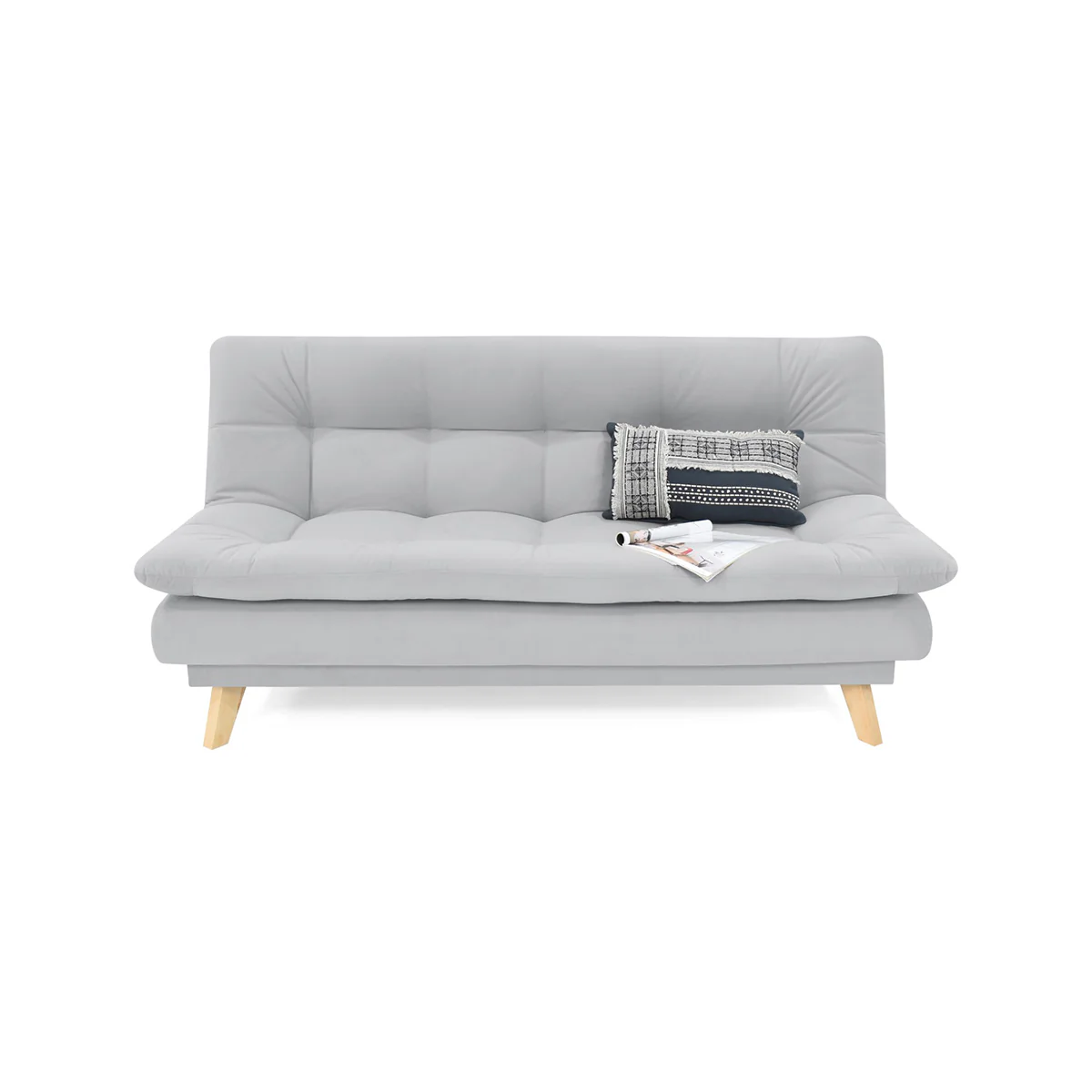 Sofá cama munich reclinable 3 posiciones de 180x90x85 Cm plata - Image 3
