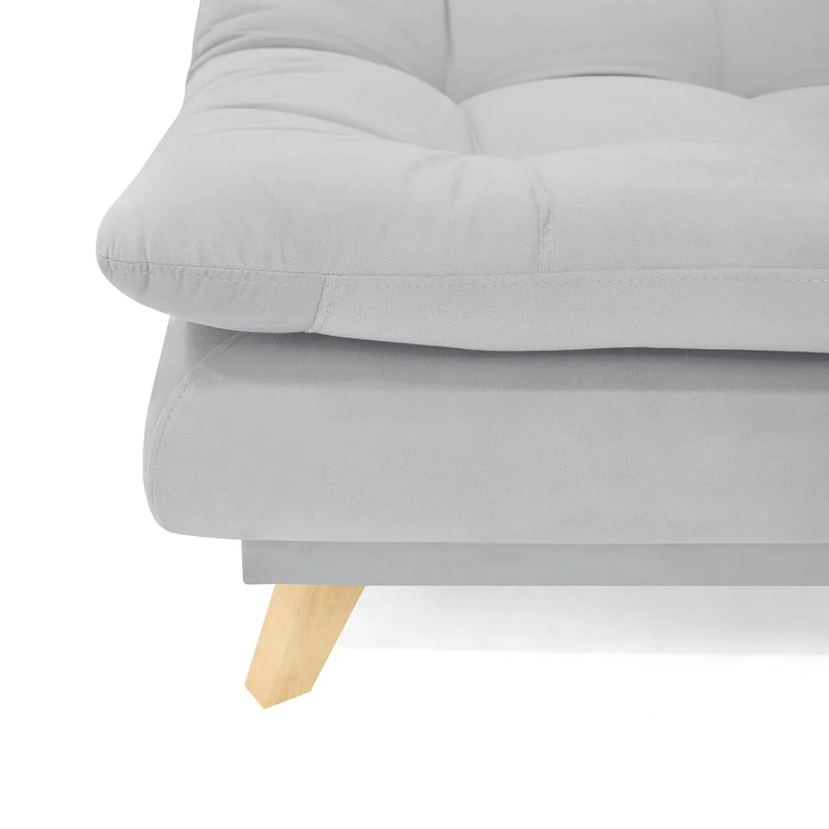 Sofá cama munich reclinable 3 posiciones de 180x90x85 Cm plata - Image 4