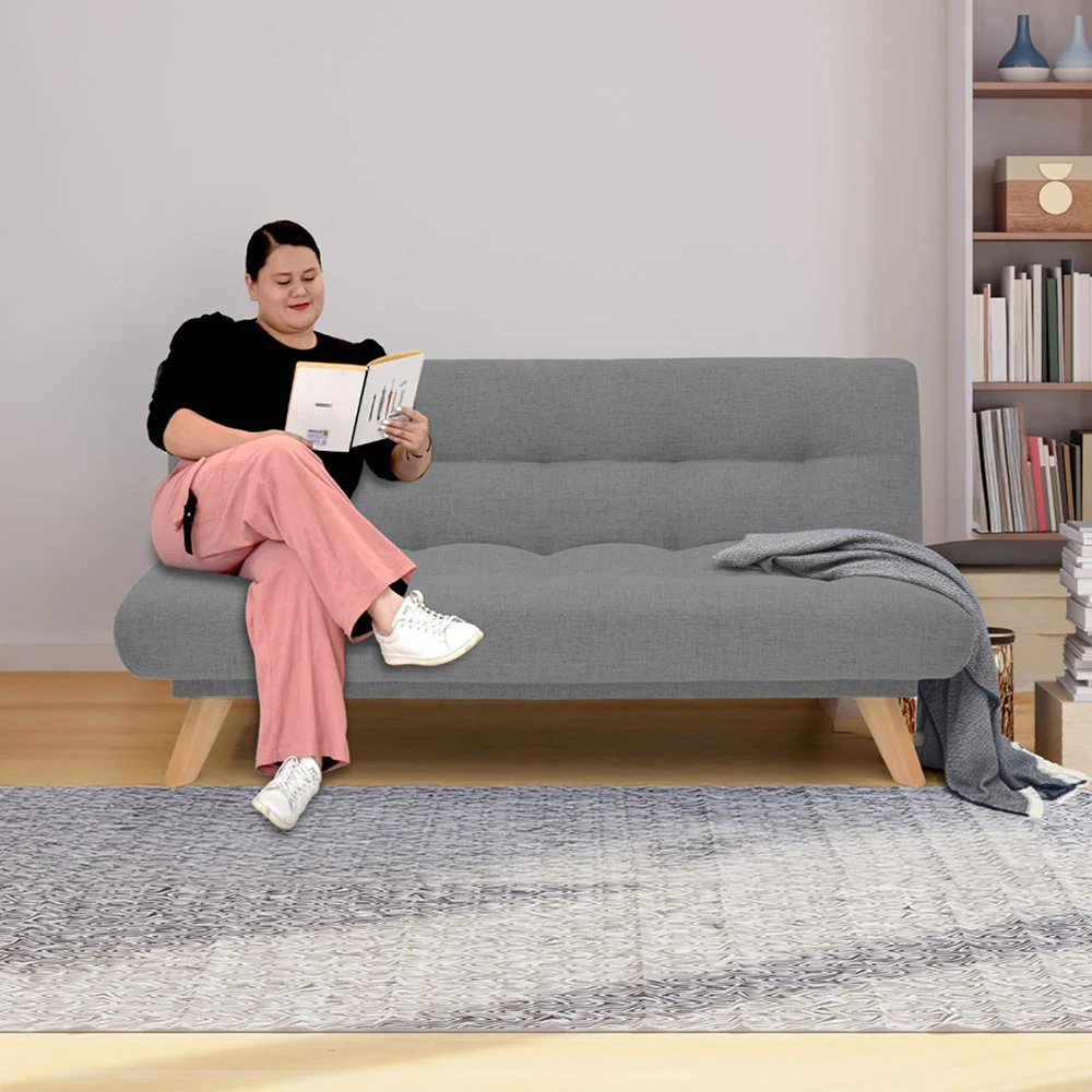 Sofá Cama Porto Reclinable Tela 182x85x85 Cm gris - Image 2