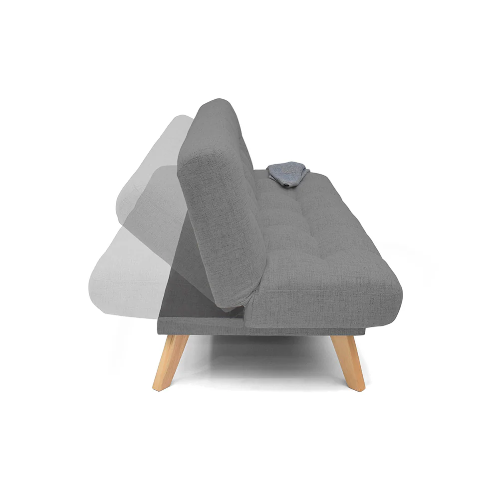 Sofá Cama Porto Reclinable Tela 182x85x85 Cm gris - Image 4