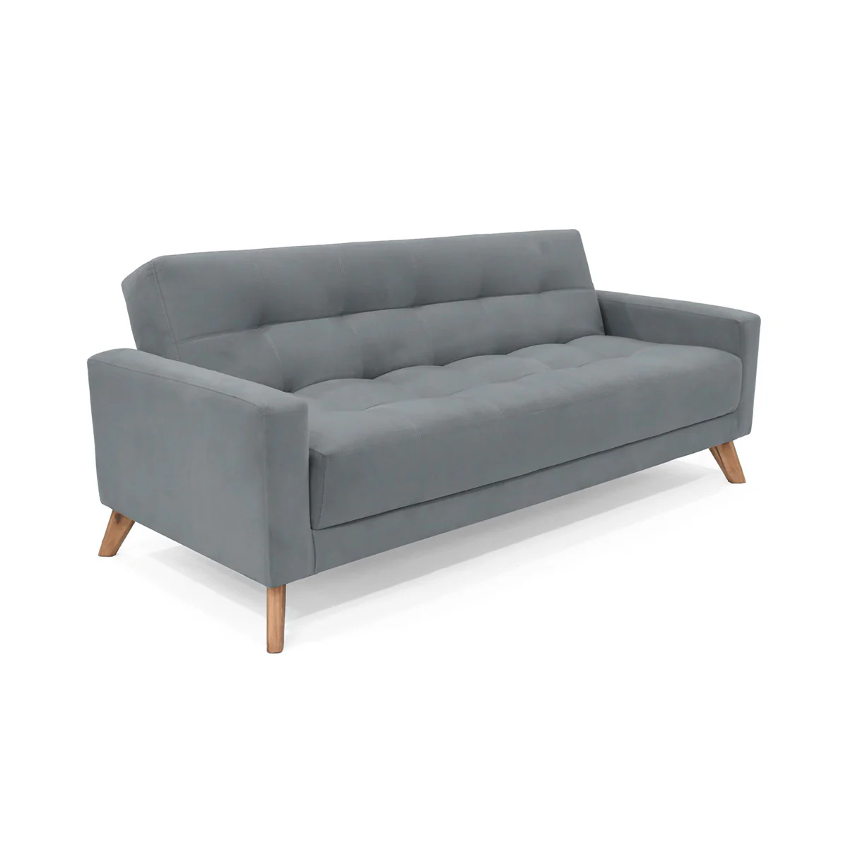 Sofa Cama Sahara Reclinable Tela 206x90x82 Gris - Image 2