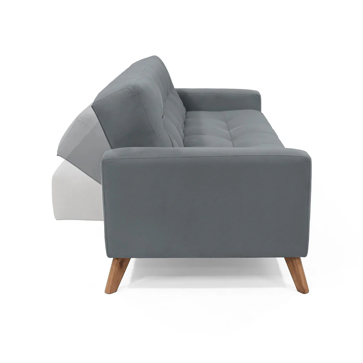 Sofa Cama Sahara Reclinable Tela 206x90x82 Gris - Image 7