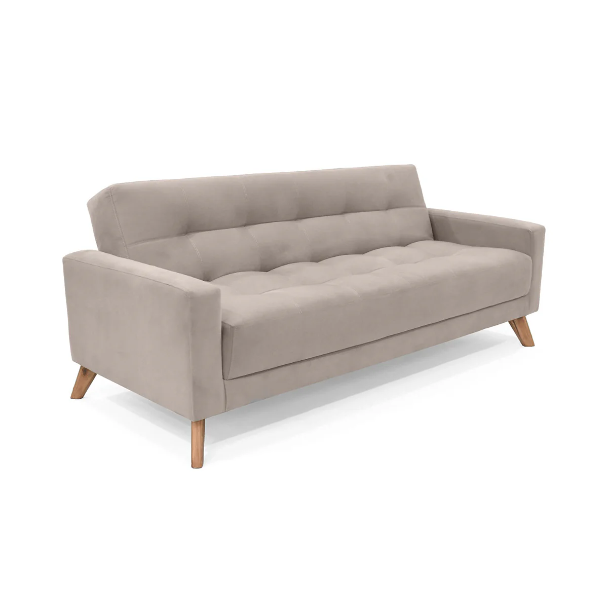 Sofá cama Sahara Reclinable Tela 206x90x82 Cm Taupé - Image 2
