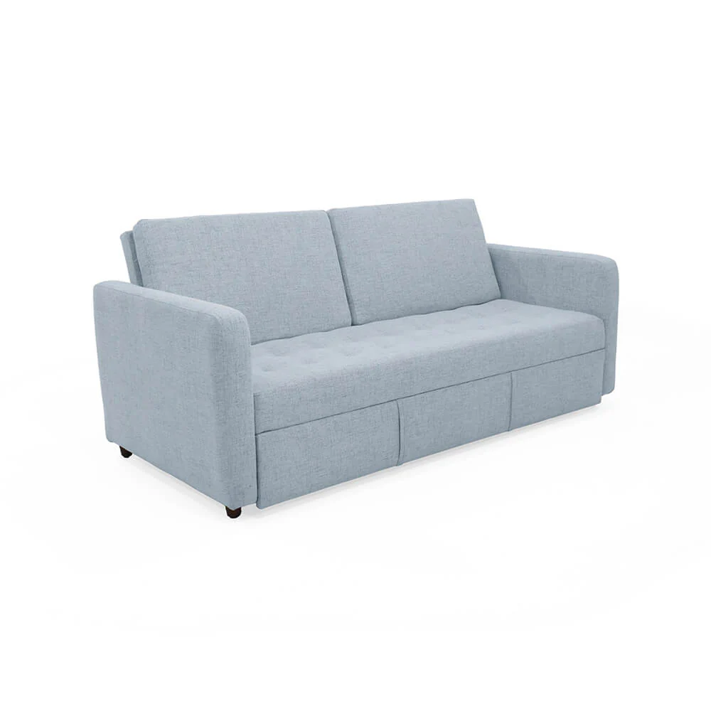 Sofa Cama Uganda Reclinable Tela 192x93x87 Plata
