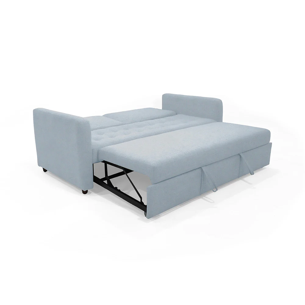 Sofa Cama Uganda Reclinable Tela 192x93x87 Plata - Image 7