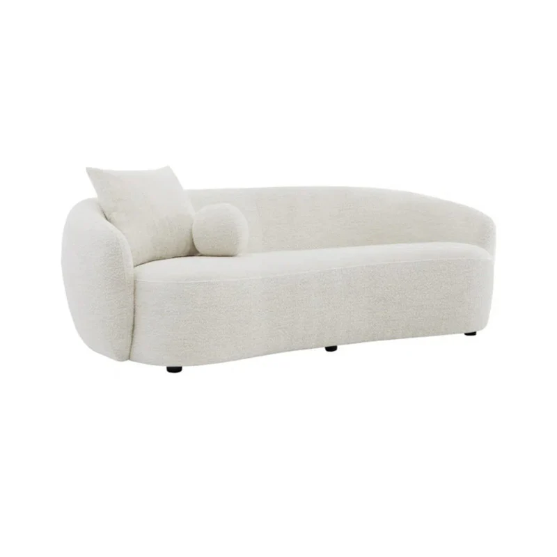 Sofá cina 3 puestos blanco tela anti fluidos 220x95x72 cm - Image 2