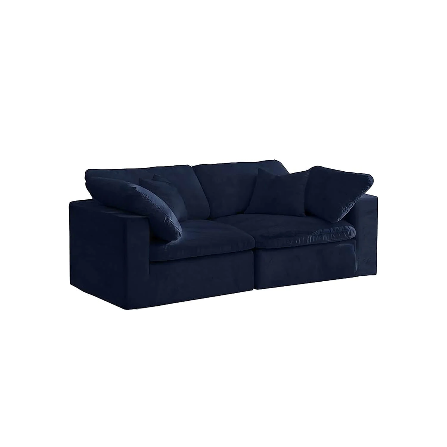 Sofá emperador 3 puestos azul tela pet friendly anti fluidos 200x95x81 cm