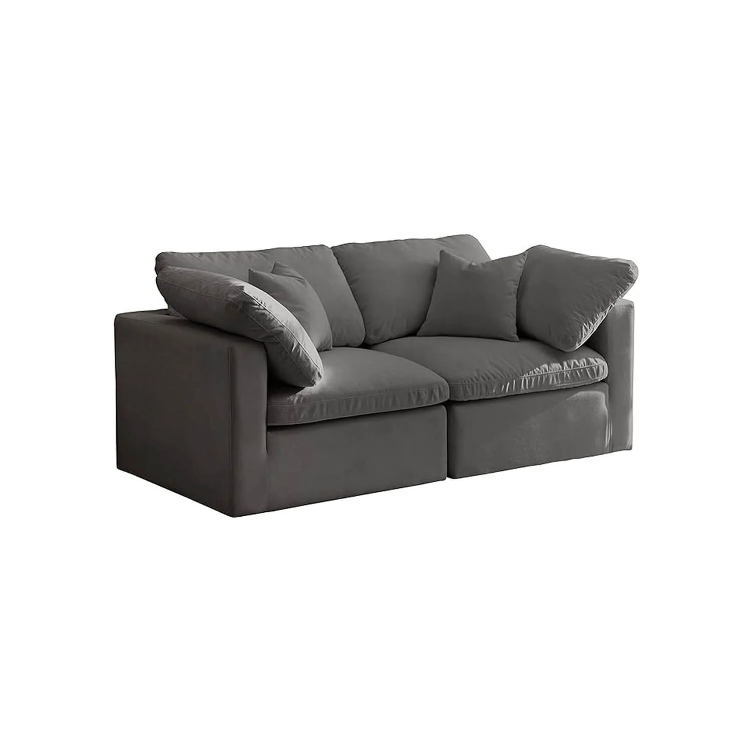 Sofá emperador 3 puestos gris tela pet friendly anti fluidos 200x95x81 cm