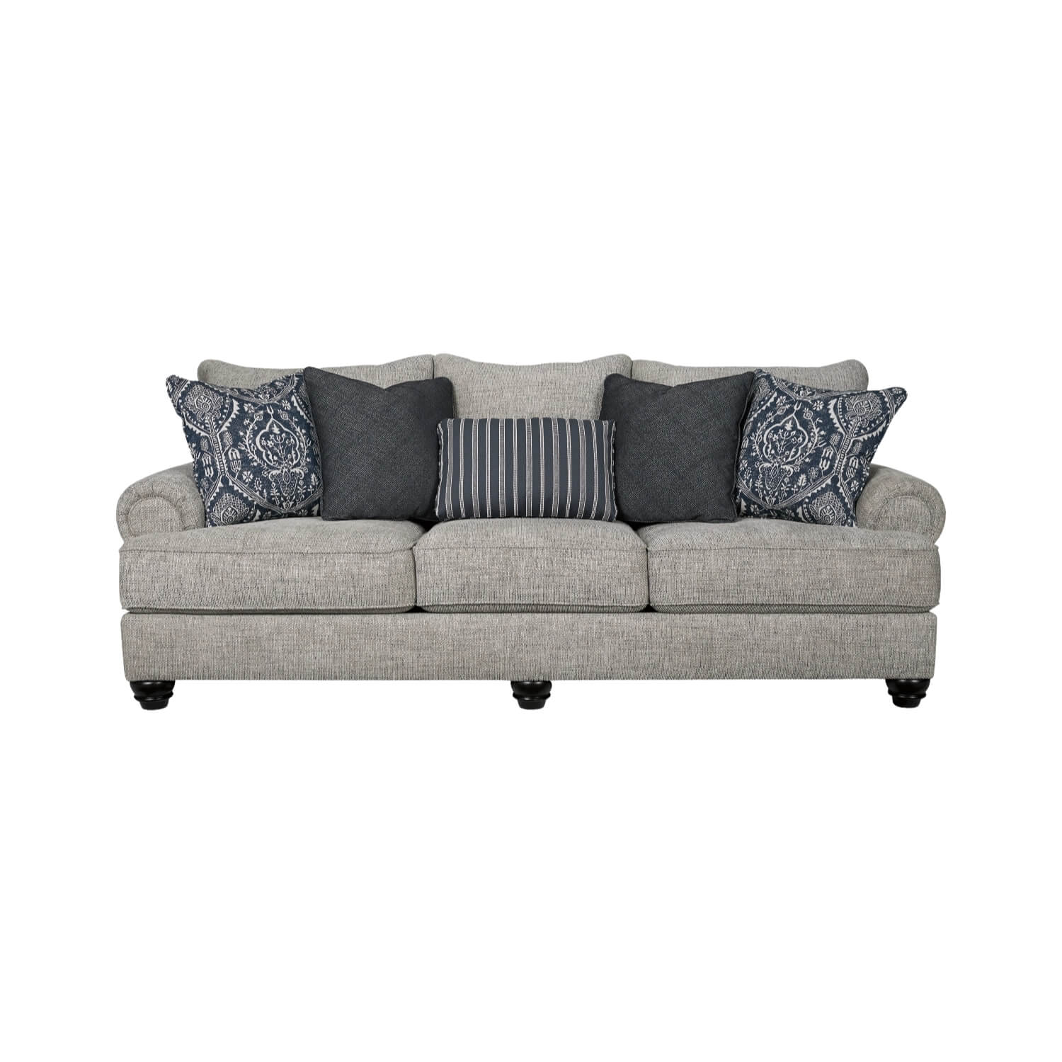 Sofá milán 4 puestos gris tela anti fluidos 246x111x106 cm