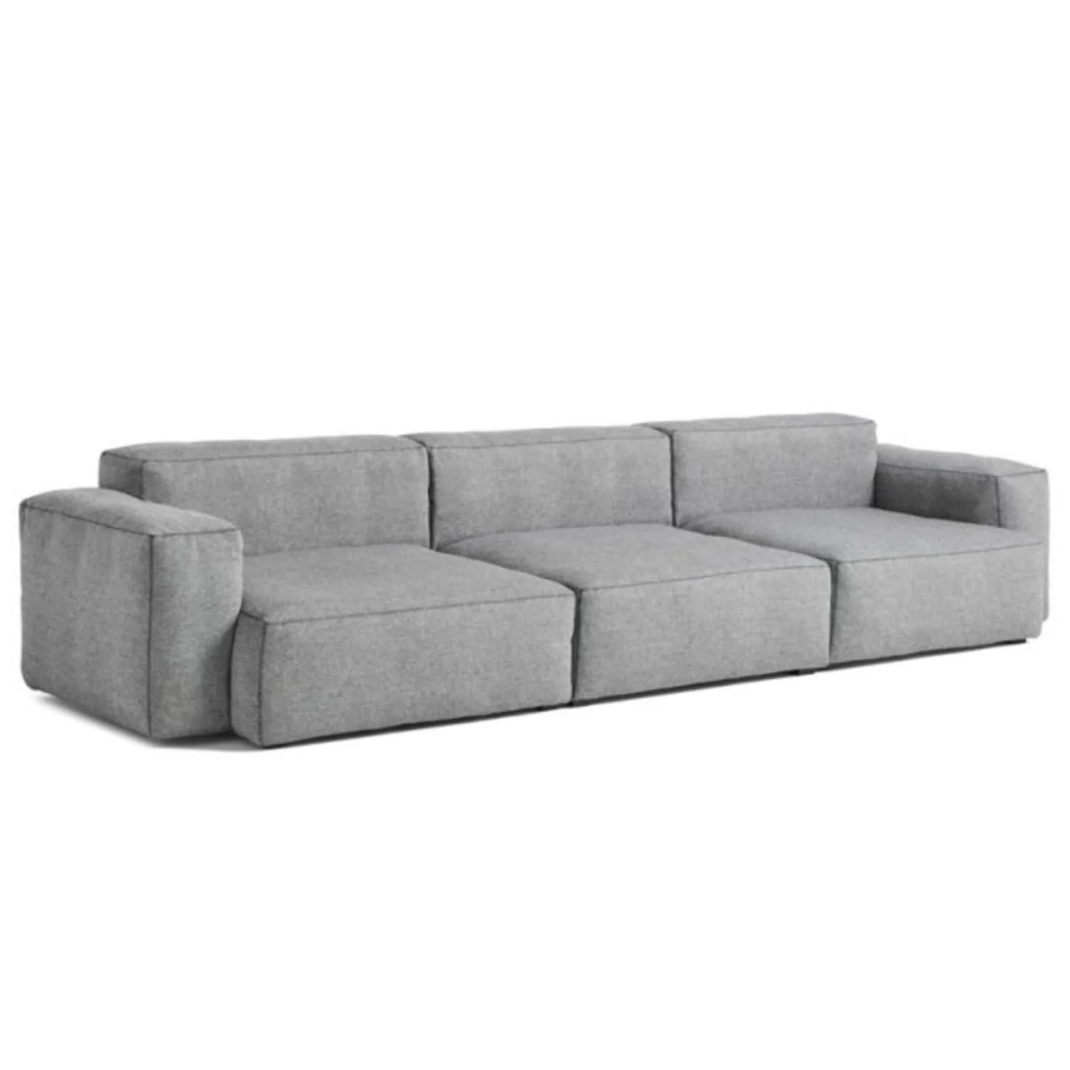Sofá scott 4 puestos gris tela anti fluidos 278x90x70 cm