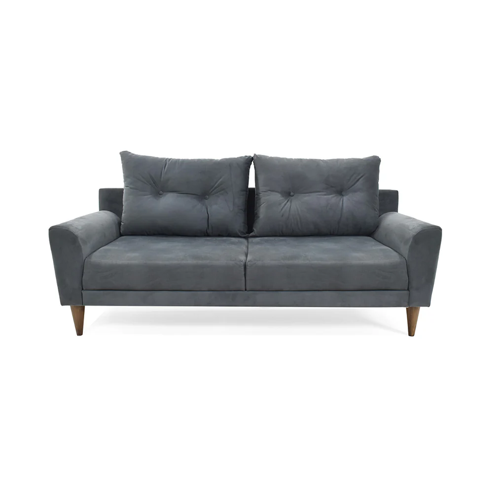 Sofá Verge 3 Puestos Tela 190x85x90 Cm Gris