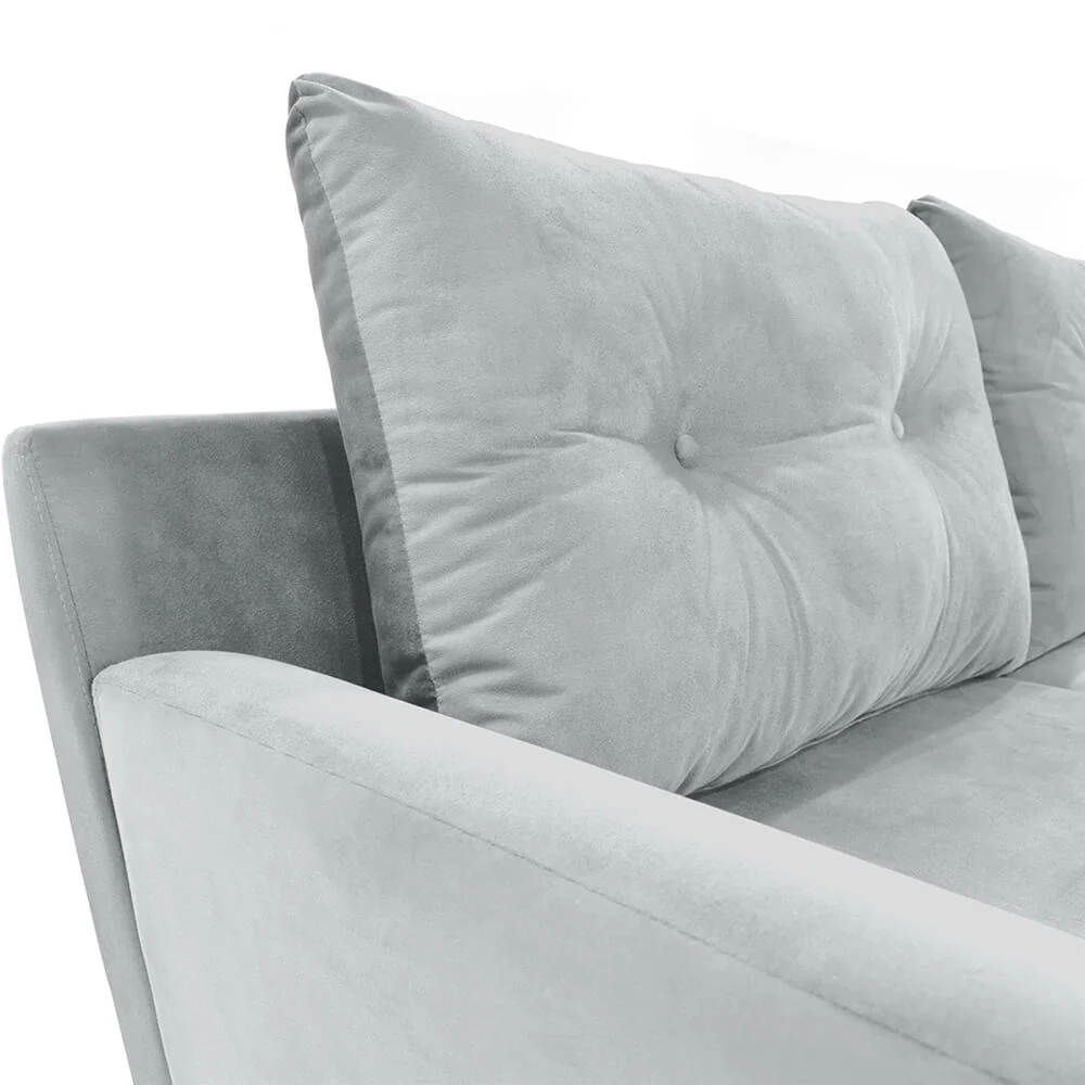 Sofa Verge 3 Puestos Tela 190x85x90 Plata - Image 4