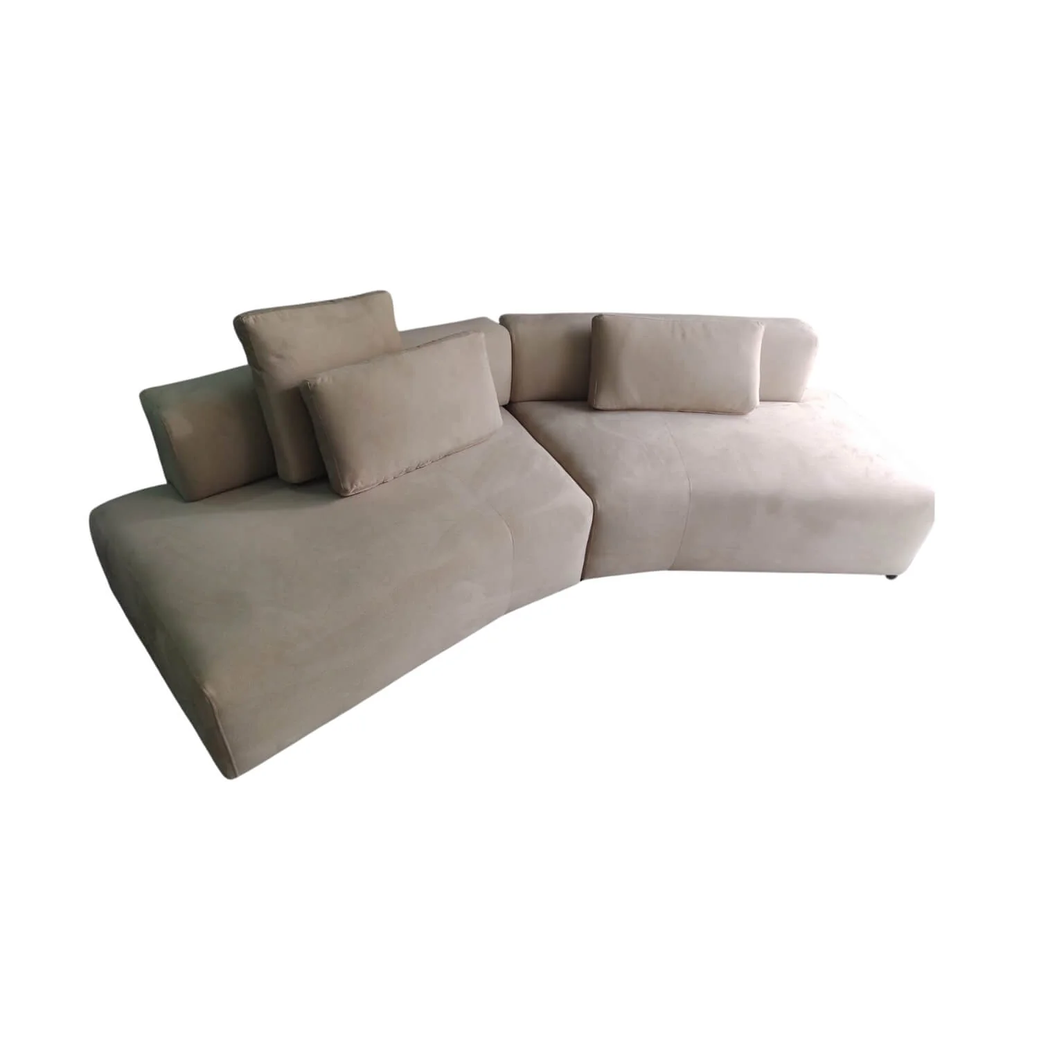 Sofá vitoria 4 puestos beige tela tribeca anti fluidos 300x100x70 cm - Image 2