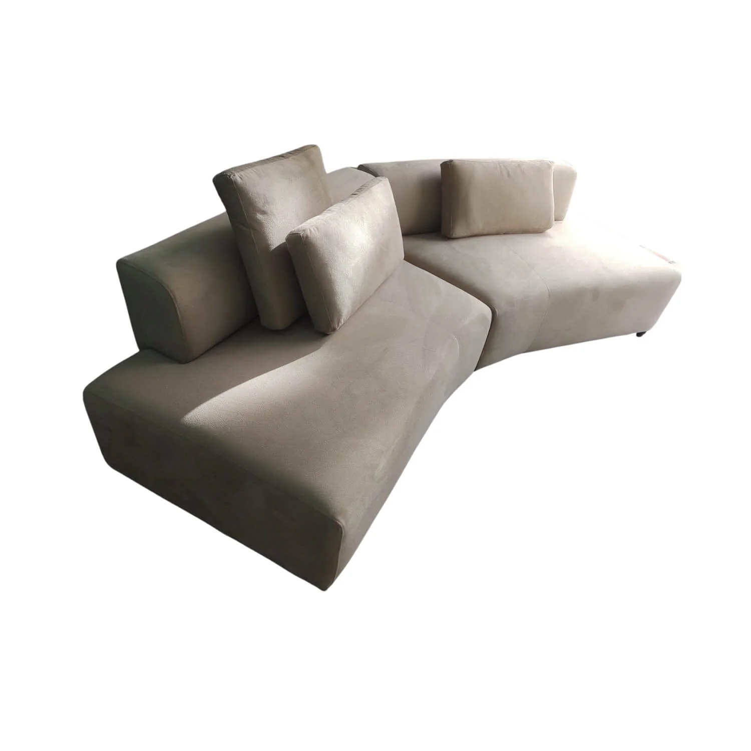 Sofá vitoria 4 puestos beige tela tribeca anti fluidos 300x100x70 cm - Image 3