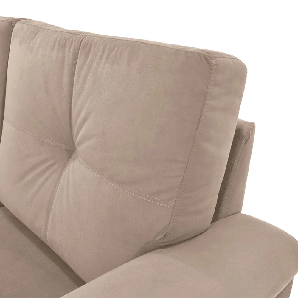 Sofa Zamora 2 Puestos Tela 150x87x85 Taupe - Image 5