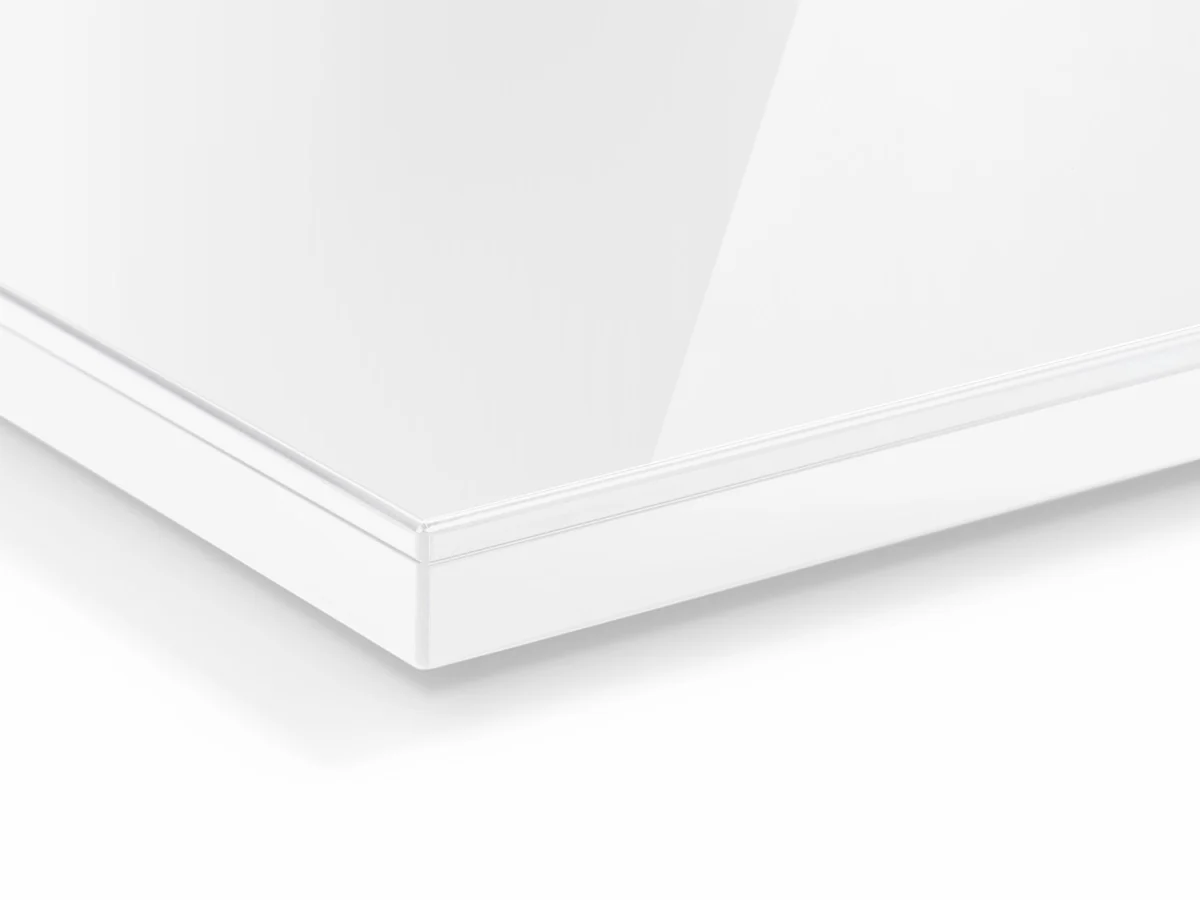 Tablero MDF laminado brillante blanco estandar Rauvisio Crystal