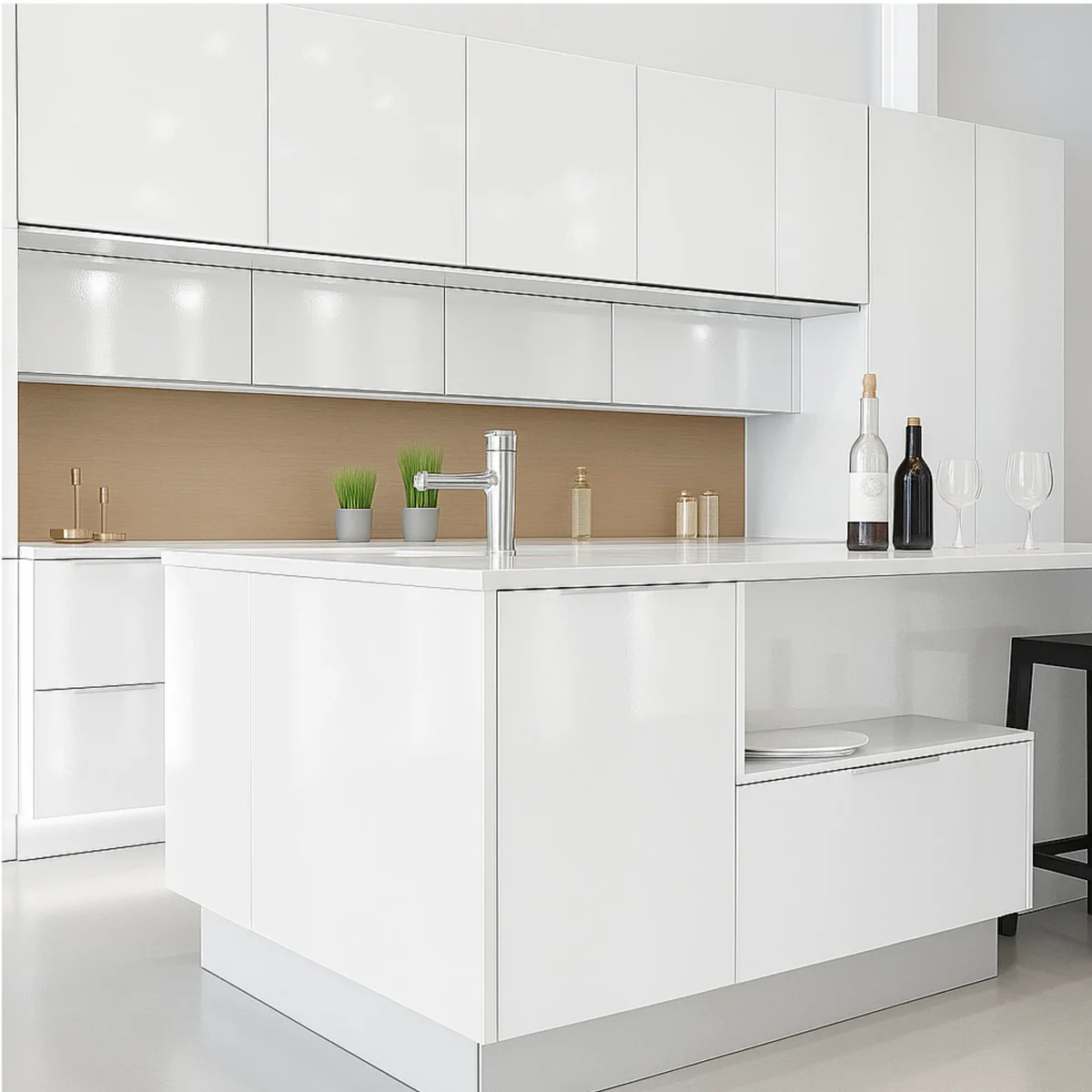 Tablero MDF laminado brillante blanco estandar Rauvisio Crystal - Image 3