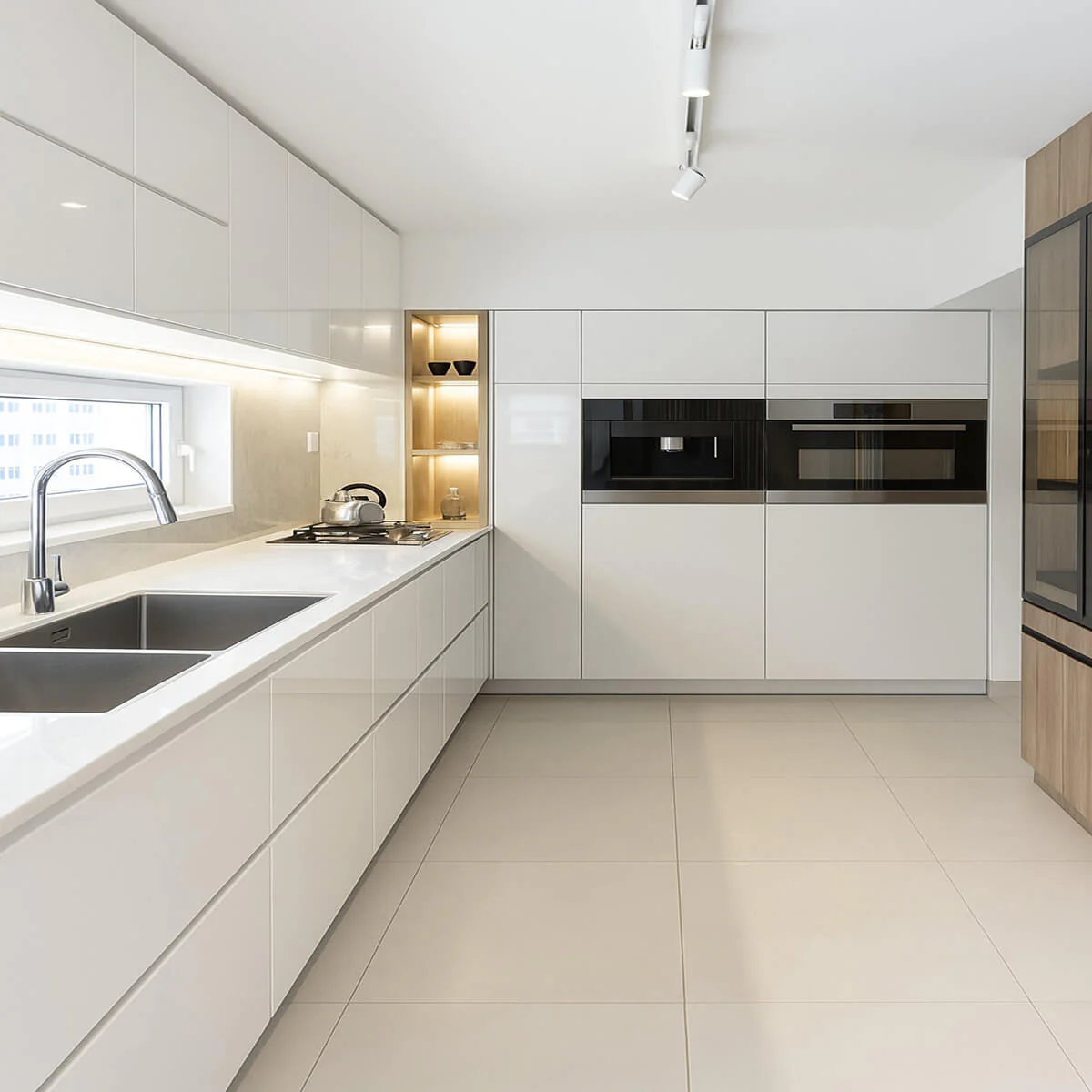 Tablero MDF laminado brillante blanco metálico estandar Rauvisio Radiant - Image 2