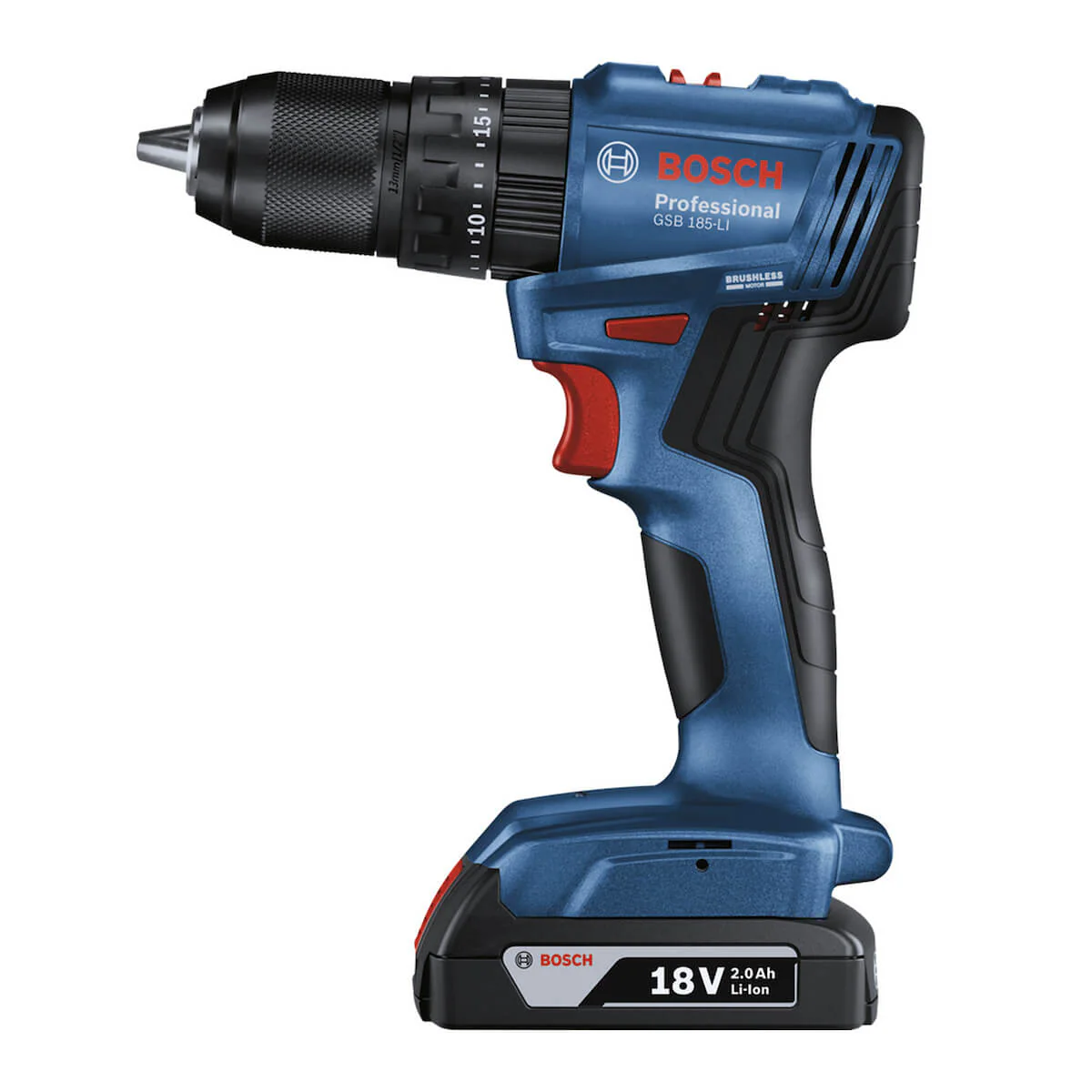 Taladro percutor 1/2" 18V 2 bat Brushless GSB 185-LI Bosch - Image 3